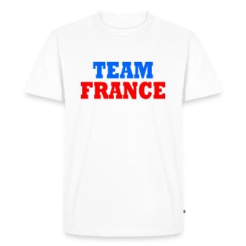 France - T-shirt Premium bio Homme - blanc - Devant - Nico (187cm)