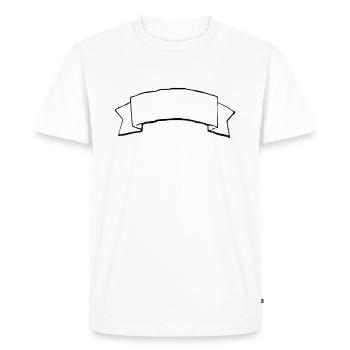 Bannière décorative, Titre/En-tête du cadre de texte - T-shirt Premium bio Homme - blanc - Devant - Nico (187cm)