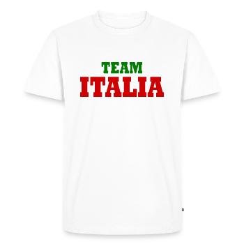 Italy - Men's Premium Organic T-Shirt - white - Front - Nico (187cm)