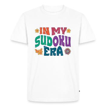 in my Sudoku Era - Men's Premium Organic T-Shirt - white - Front - Nico (187cm)