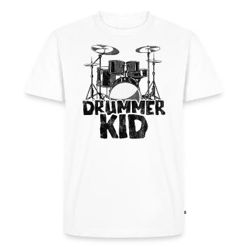 Drummer Kid - Batterie pour enfants - T-shirt Premium bio Homme - blanc - Devant - Nico (187cm)