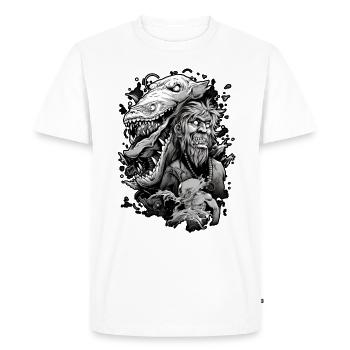 Monsters digital artwork cartoon, zombi, black - T-shirt Premium bio Homme - blanc - Devant - Nico (187cm)