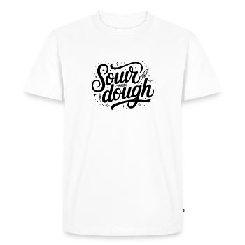 Sourdough - Logo du pain frais - T-shirt Premium bio Homme - blanc - Devant - Nico (187cm)
