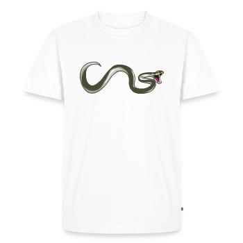 Serpent toxique mamba noir - T-shirt Premium bio Homme - blanc - Devant - Nico (187cm)