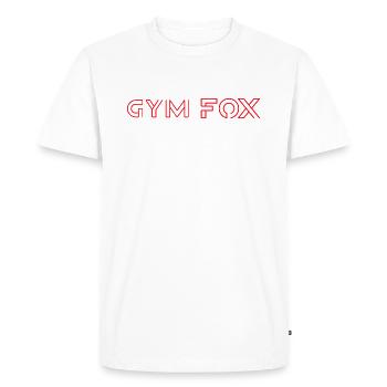 GYM FOX - Motivating Gym and Fitness Designs - Men's Premium Organic T-Shirt - white - Front - Nico (187cm)