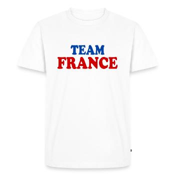 France - T-shirt Premium bio Homme - blanc - Devant - Nico (187cm)