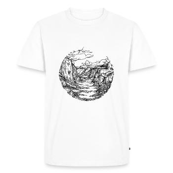 Yosemite landscape - T-shirt Premium bio Homme - blanc - Devant - Nico (187cm)