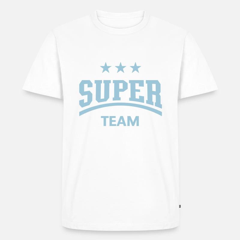 Super Team - Männer Premium Bio T-Shirt - Weiß