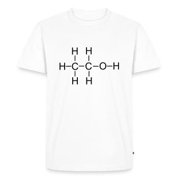 Alcool - T-shirt Premium bio Homme - blanc - Devant - Nico (187cm)