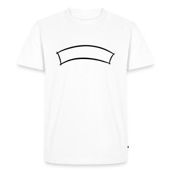 Bannière décorative, Titre/En-tête du cadre de texte - T-shirt Premium bio Homme - blanc - Devant - Nico (187cm)