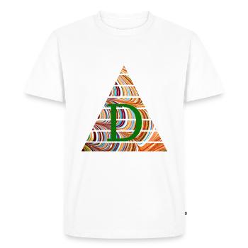 Triangle E 56 D - T-shirt Premium bio Homme - blanc - Devant - Nico (187cm)