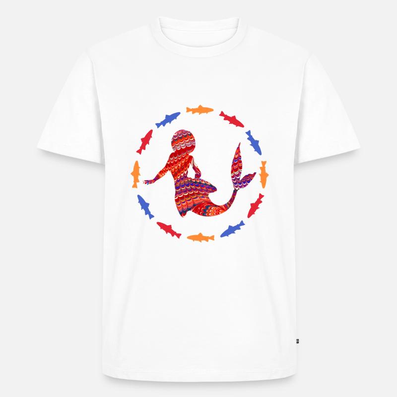 meerjungfrau e 110a - Männer Premium Bio T-Shirt - Weiß