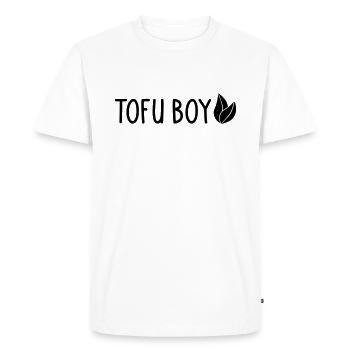 Tofu Boy - T-shirt Premium bio Homme - blanc - Devant - Nico (187cm)
