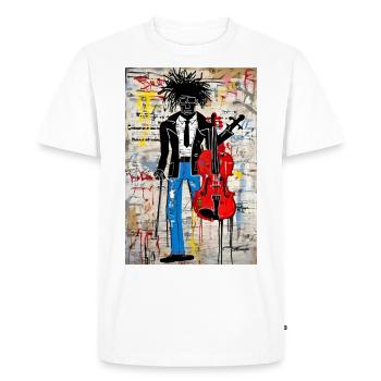 « création de la Symphonie urbaine » - T-shirt Premium bio Homme - blanc - Devant - Nico (187cm)