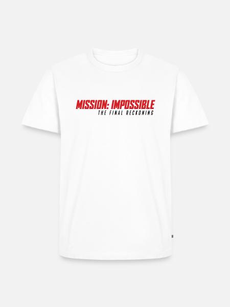 Mission Impossible The Final Reckoning Logo In Red - Men's Premium Organic T-Shirt - white