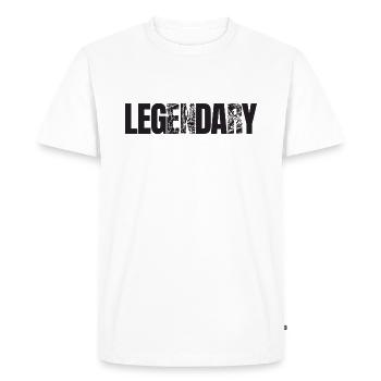 Bodybuilder Leg Day Barbell Strength Training - Men's Premium Organic T-Shirt - white - Front - Nico (187cm)
