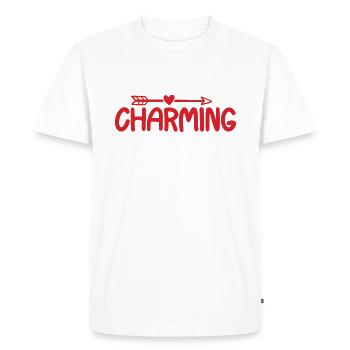 Charmant - T-shirt Premium bio Homme - blanc - Devant - Nico (187cm)