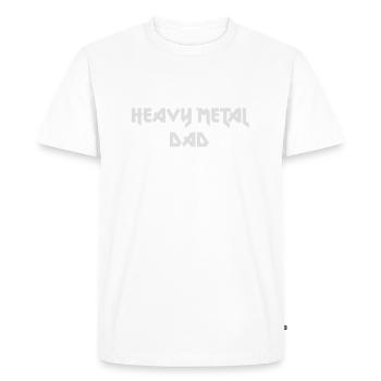 papa métal lourd - T-shirt Premium bio Homme - blanc - Devant - Nico (187cm)