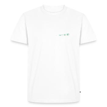 Glasgow Is Green And White - Men's Premium Organic T-Shirt - white - Front - Nico (187cm)