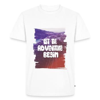 Let The Adventure Begin - T-shirt Premium bio Homme - blanc - Devant - Nico (187cm)
