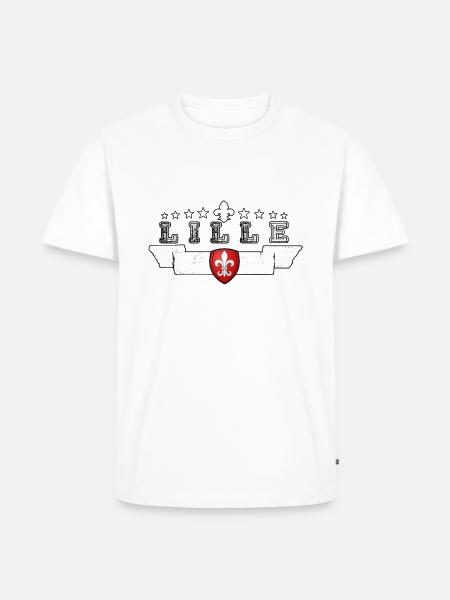 Lille - Männer Premium Bio T-Shirt - Weiß