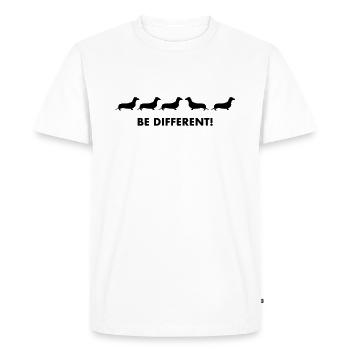 Dackel - Be Different - Men's Premium Organic T-Shirt - white - Front - Nico (187cm)