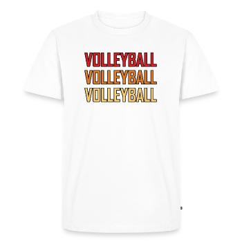 Volleyball Volleyball Volleyball - T-shirt Premium bio Homme - blanc - Devant - Nico (187cm)