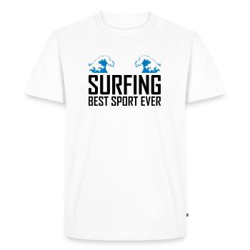 Surfing surfing surfing - Men's Premium Organic T-Shirt - white - Front - Nico (187cm)