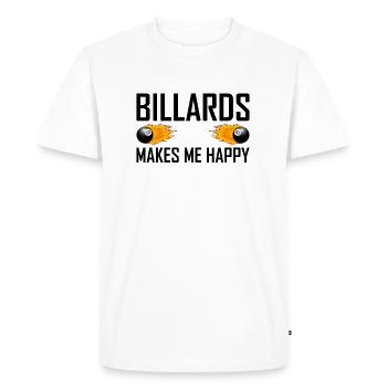 Billard billard joueurs billard - T-shirt Premium bio Homme - blanc - Devant - Nico (187cm)