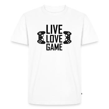 Gaming - T-shirt Premium bio Homme - blanc - Devant - Nico (187cm)