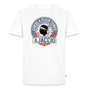 Ajaccio Korsika Vollzeit 2 - Männer Premium Bio T-Shirt - Weiß - Vorne - Nico (187cm)