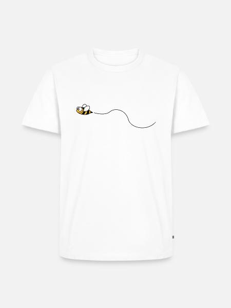 biene_3c - Männer Premium Bio T-Shirt - Weiß