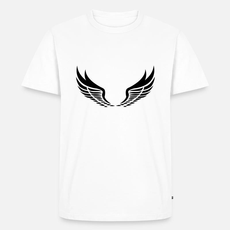 Wings de - Männer Premium Bio T-Shirt - Weiß