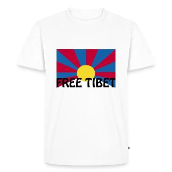 free tibet - Men's Premium Organic T-Shirt - white - Front - Nico (187cm)