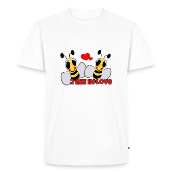 être amoureux - amoureux des abeilles - T-shirt Premium bio Homme - blanc - Devant - Nico (187cm)