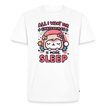 All I want for Christmas is more sleep - Men's Premium Organic T-Shirt - white - Front - Nico (187cm)