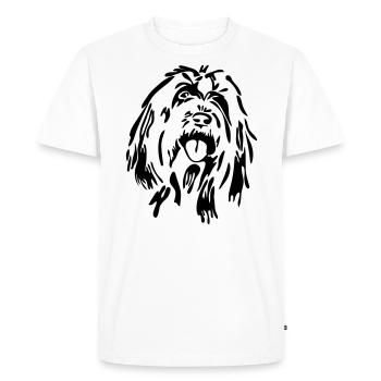 Bearded Collie chien de berger chien Wilsigns - T-shirt Premium bio Homme - blanc - Devant - Nico (187cm)
