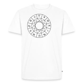 astrology - Men's Premium Organic T-Shirt - white - Front - Nico (187cm)