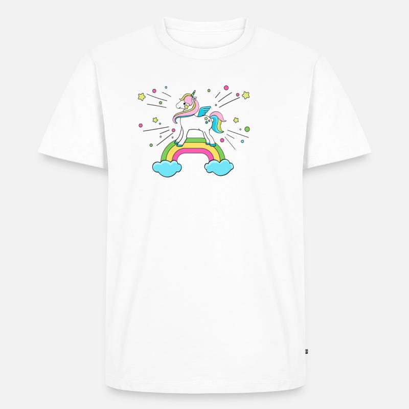 unicorn - Männer Premium Bio T-Shirt - Weiß