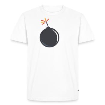 bomb - Men's Premium Organic T-Shirt - white - Front - Nico (187cm)