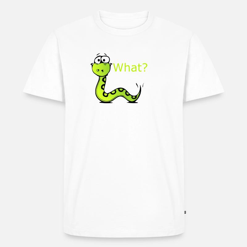 Snake - Männer Premium Bio T-Shirt - Weiß