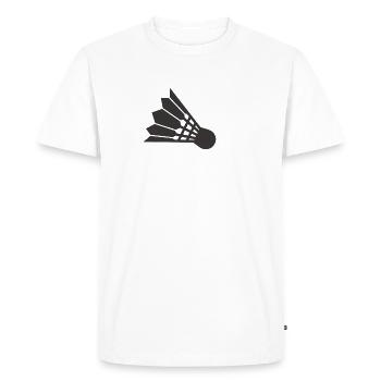 Chemise de sport • Badminton Badminton • Cadeau - T-shirt Premium bio Homme - blanc - Devant - Nico (187cm)