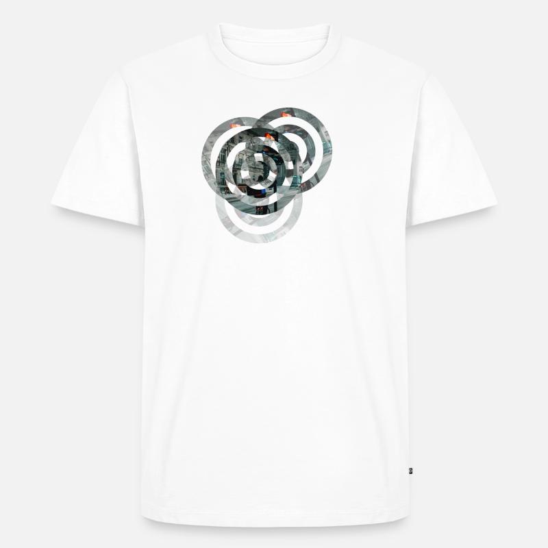 Circles - Männer Premium Bio T-Shirt - Weiß