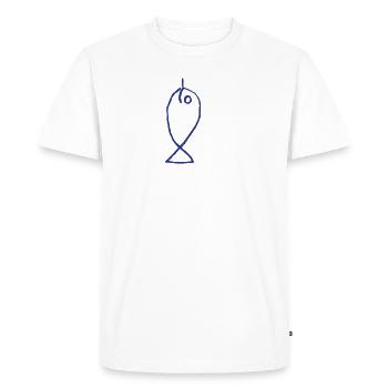 Magic Fish - Men's Premium Organic T-Shirt - white - Front - Nico (187cm)