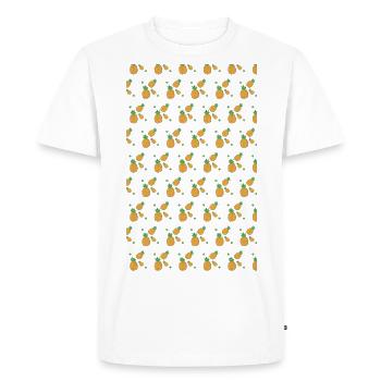 Pineapple, pineapple, pineapple, fruit - Men's Premium Organic T-Shirt - white - Front - Nico (187cm)