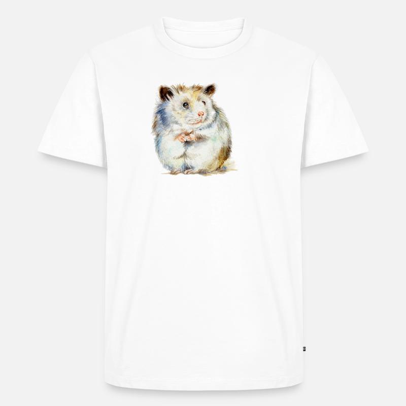 HAMSTER - der Hamster - Männer Premium Bio T-Shirt - Weiß