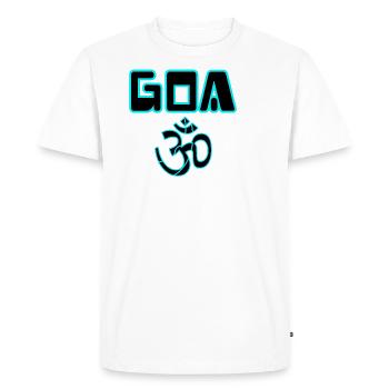 Goa om - T-shirt Premium bio Homme - blanc - Devant - Nico (187cm)