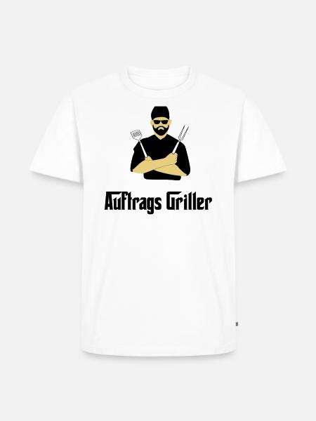 BBQ Grillen - Männer Premium Bio T-Shirt - Weiß