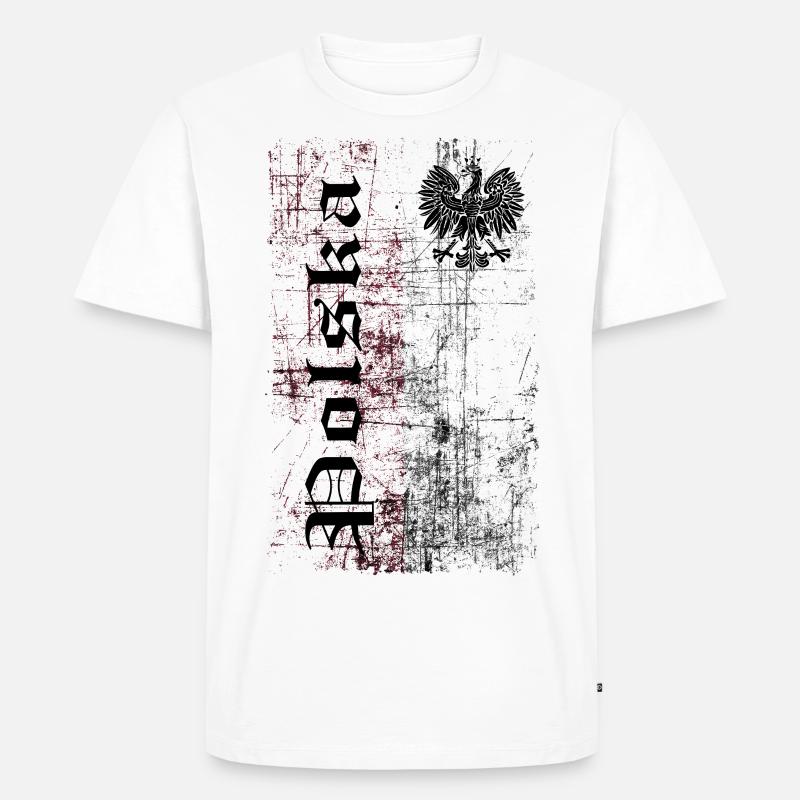 Polska - Männer Premium Bio T-Shirt - Weiß