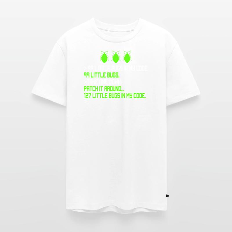 99 Little Bugs in My Code Encoding Debugging Funn Men's Premium Organic T-Shirt